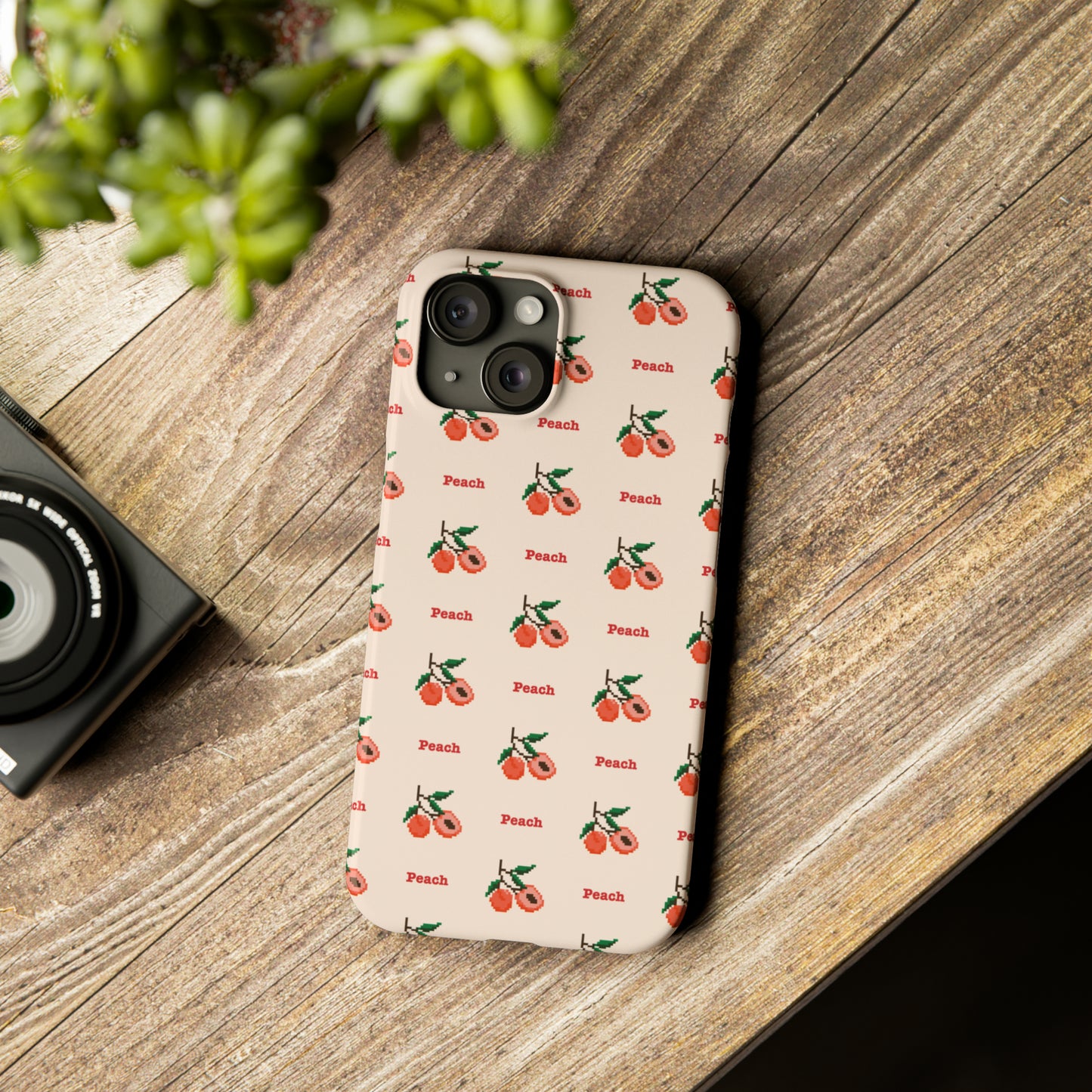 Pixelated Peach Snap Case