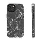 Grey & White liquid paint pattern Tough Case