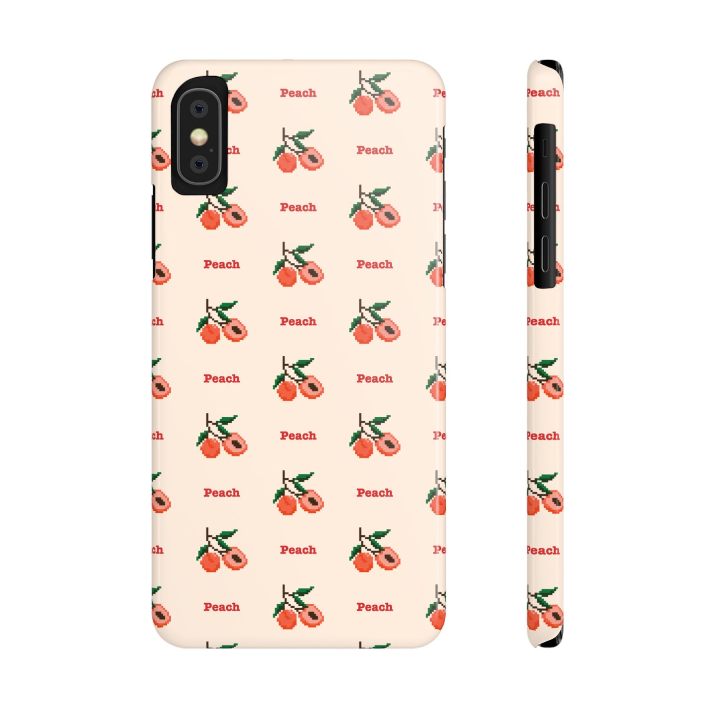 Pixelated Peach Snap Case