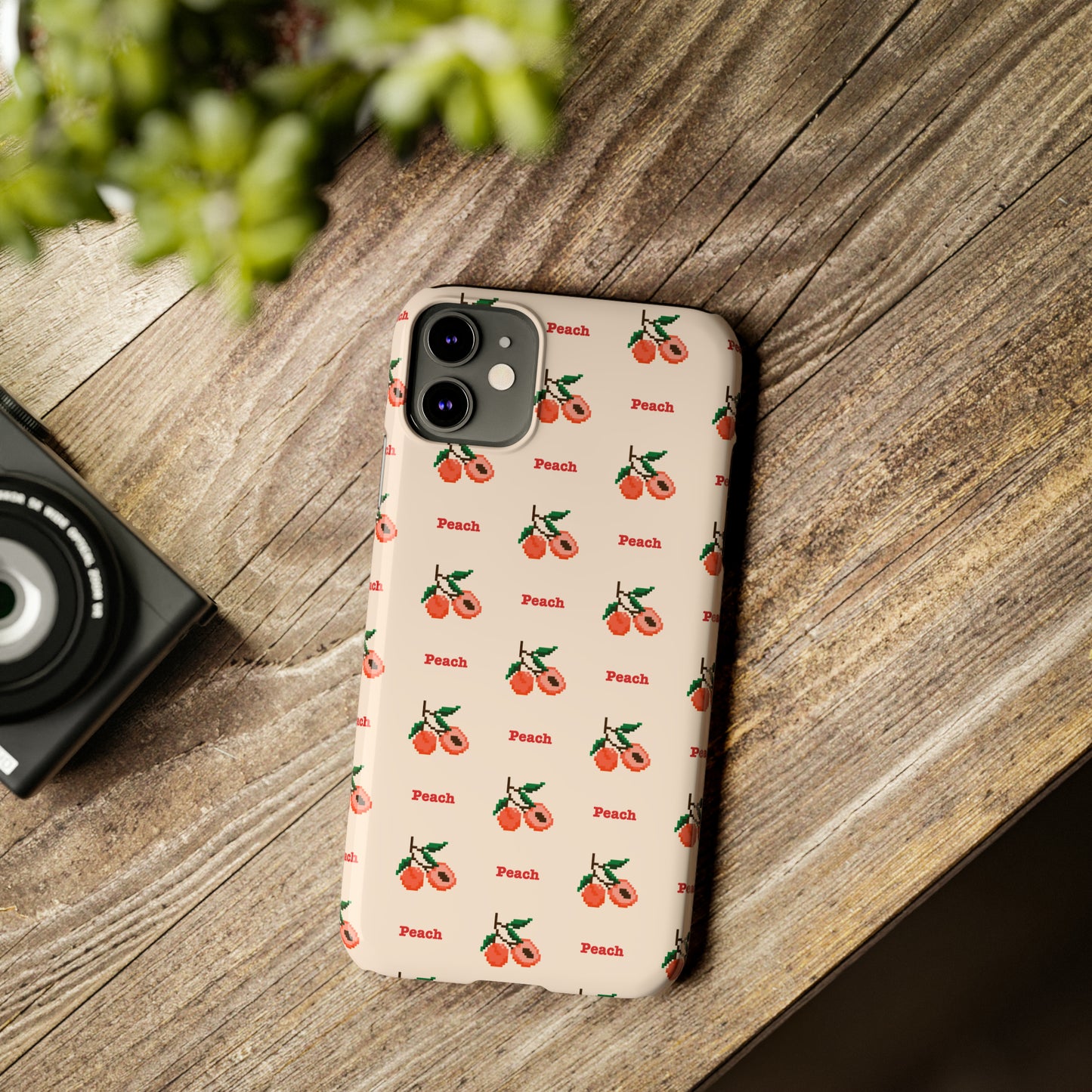 Pixelated Peach Snap Case