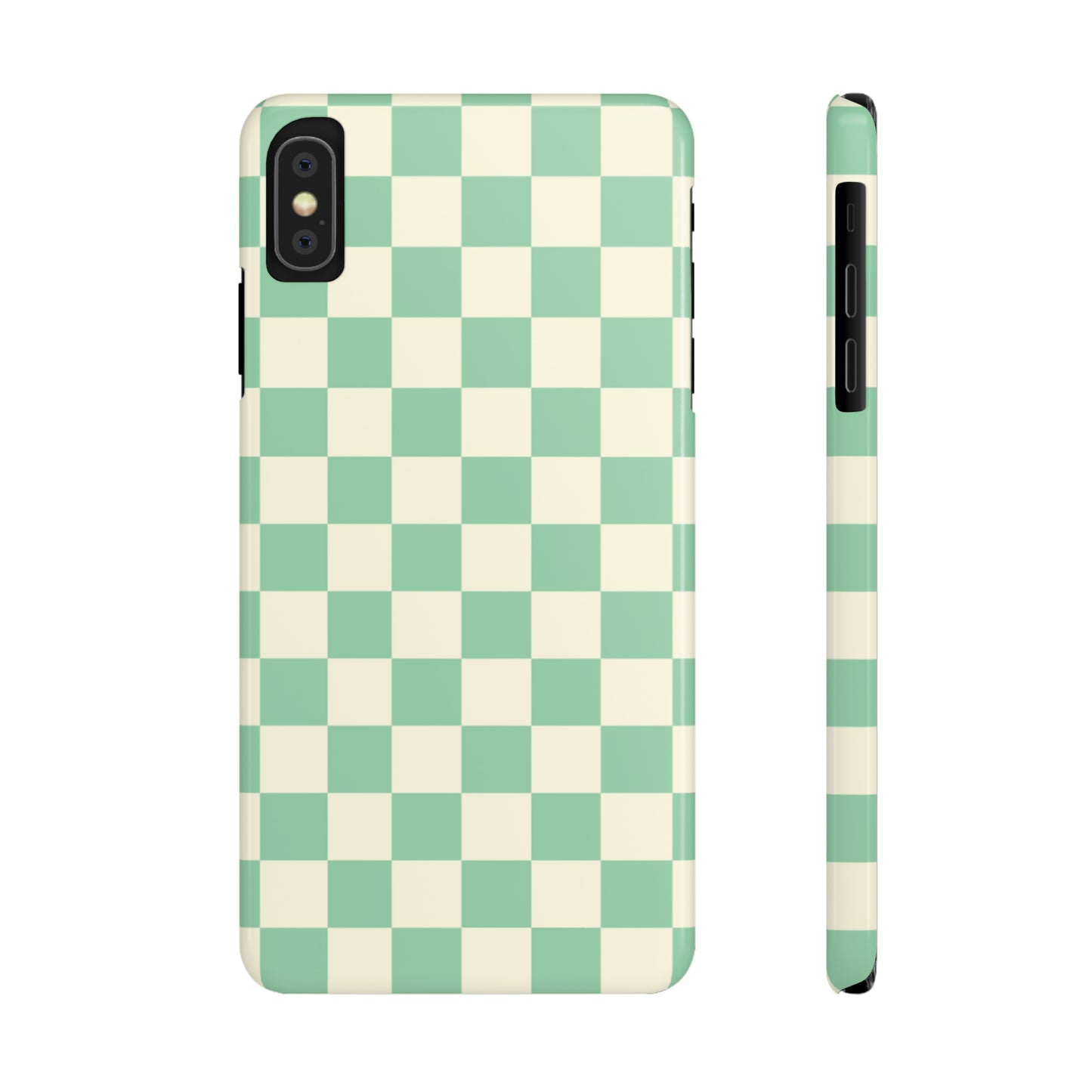 Retro Mint Checkers Snap Case