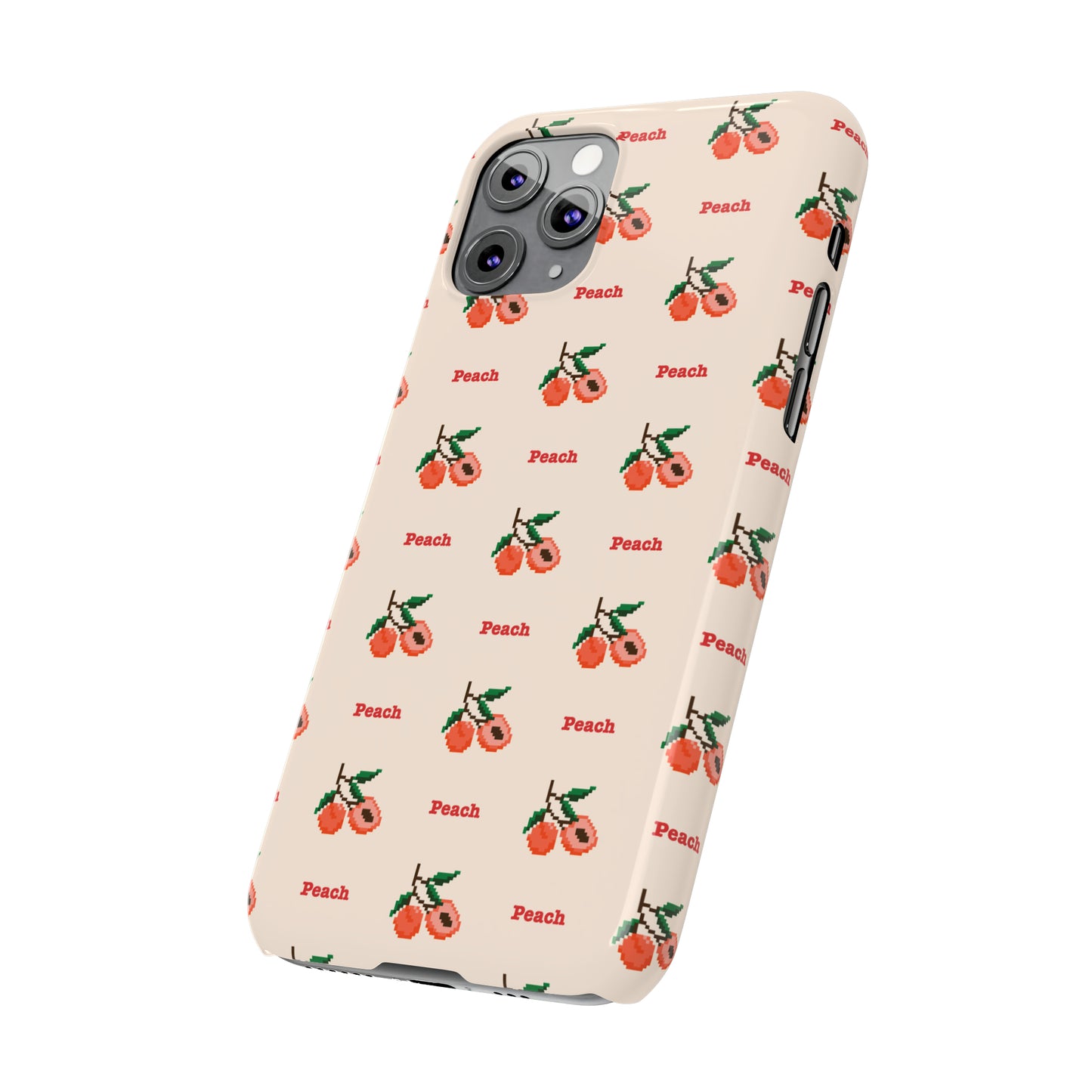 Pixelated Peach Snap Case