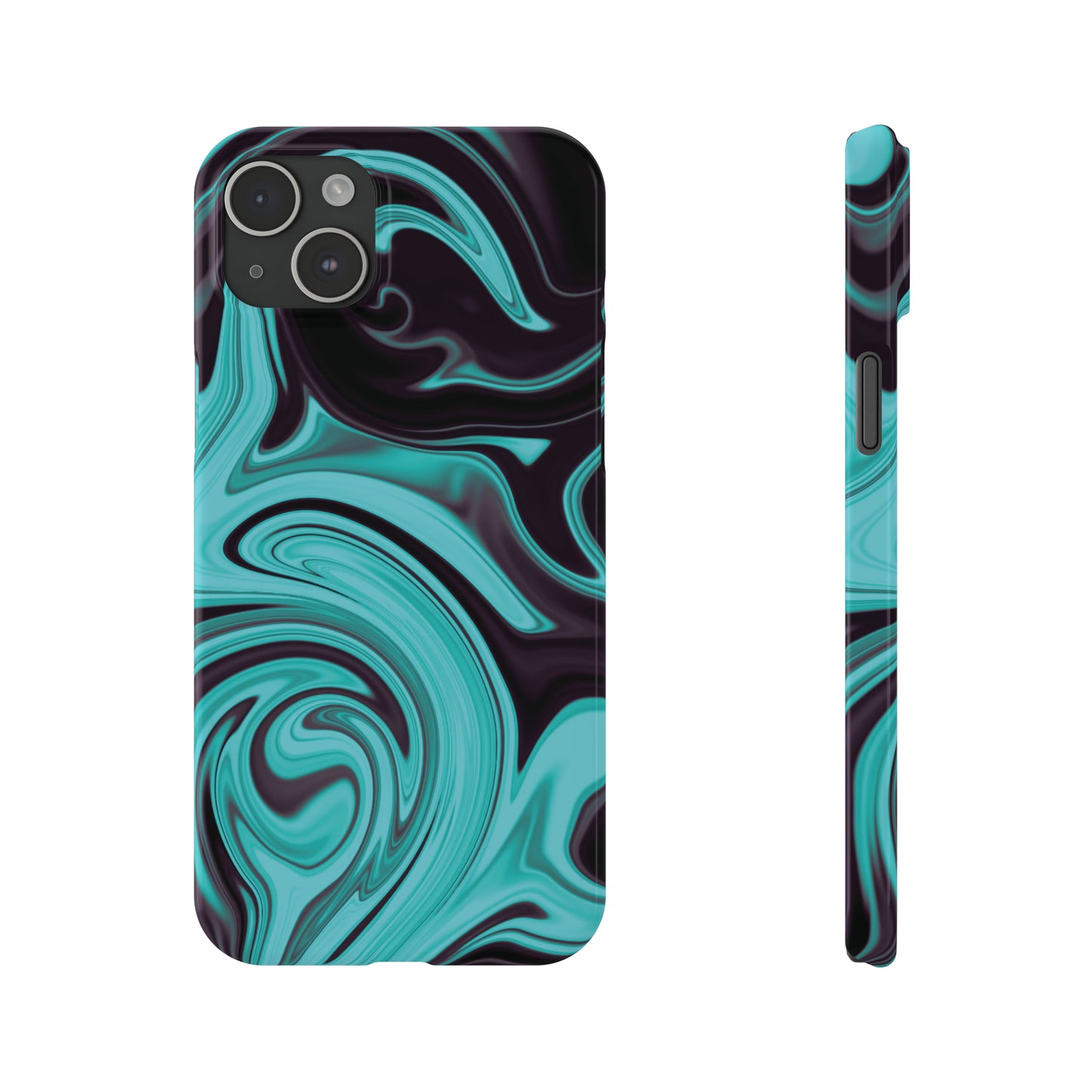 Aqua liquid marble pattern Snap Case