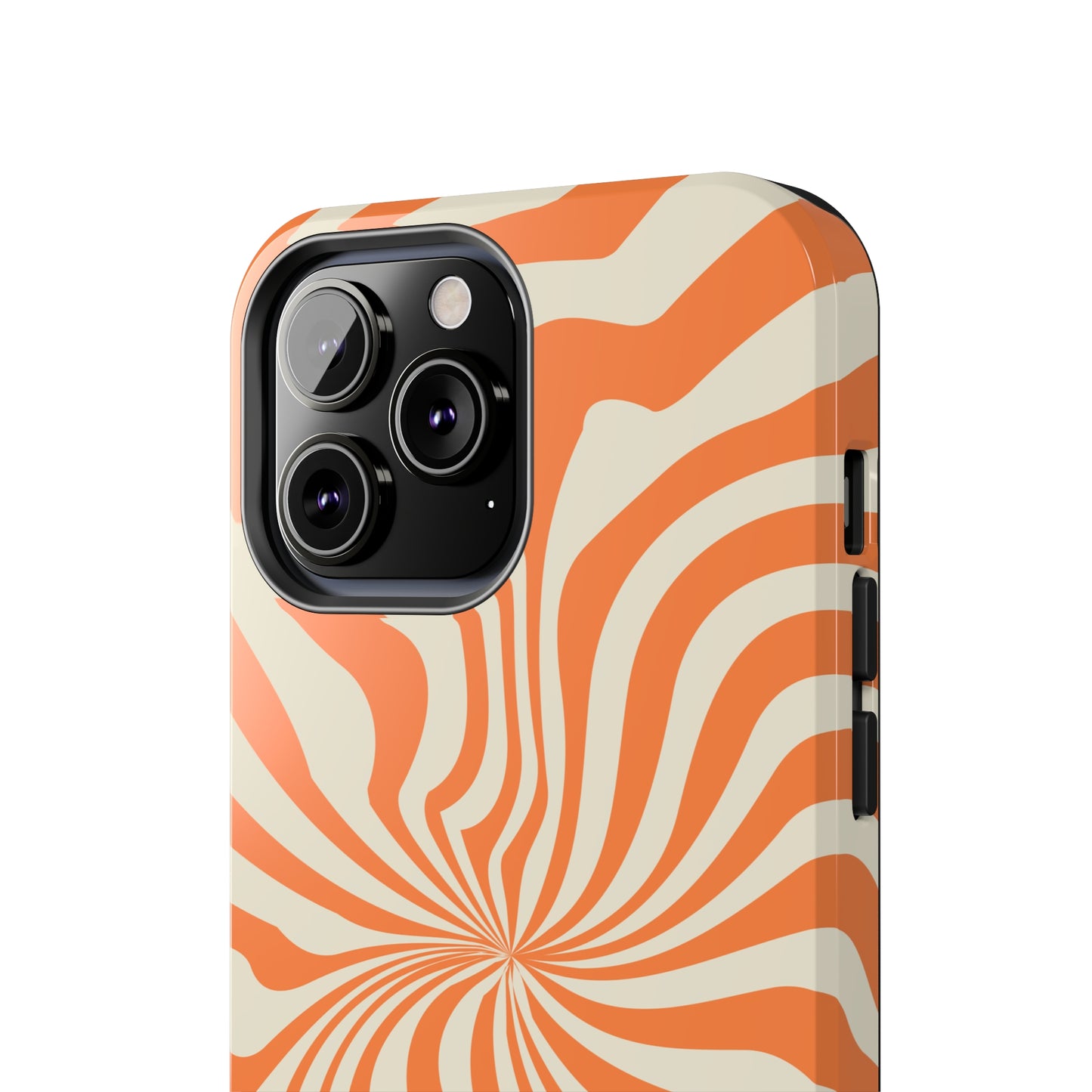 Orange Dizzy Spiral Tough iPhone Case