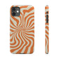 Orange Dizzy Spiral Snap Case