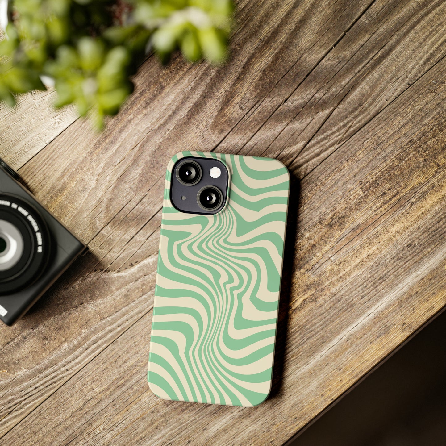 Pistachio Swirls Snap Case