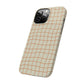 Soft Beige Dizzy Grid Snap Case