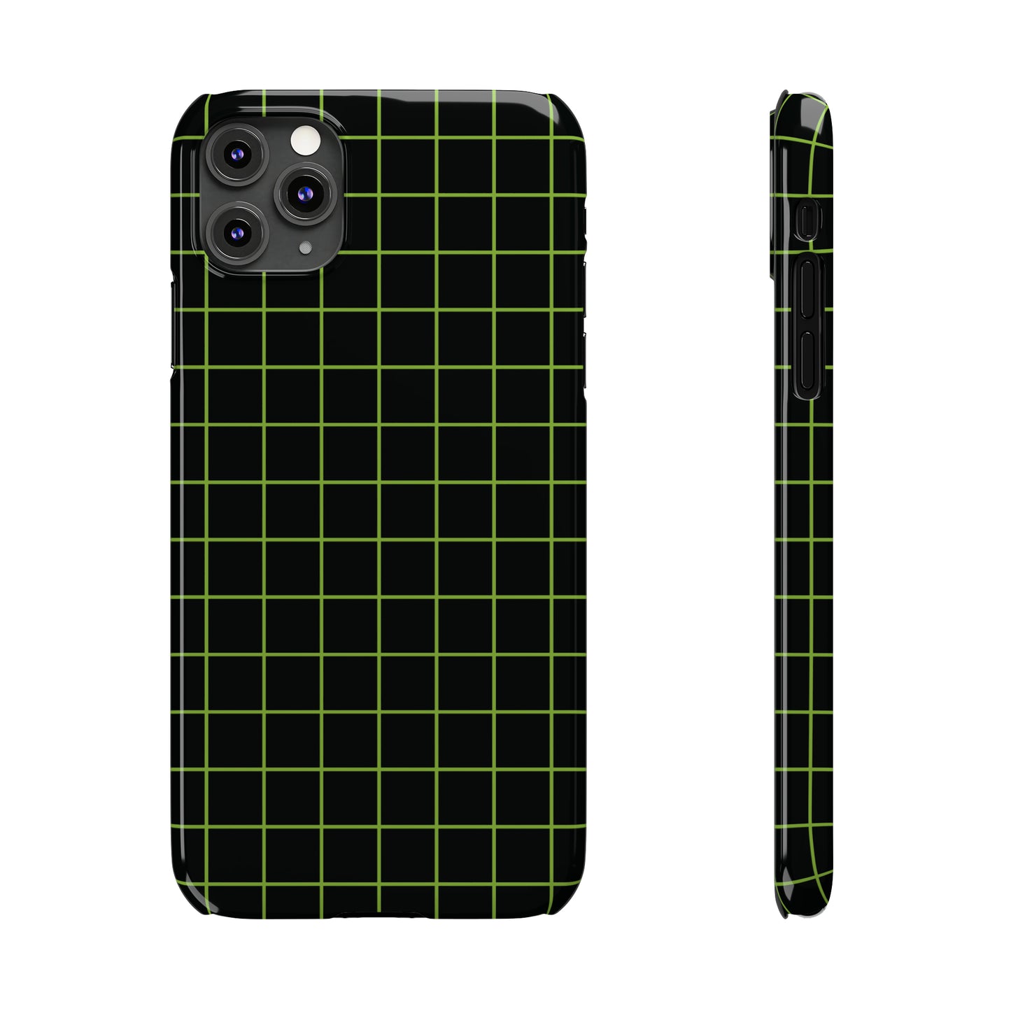 Green Grid Snap Case