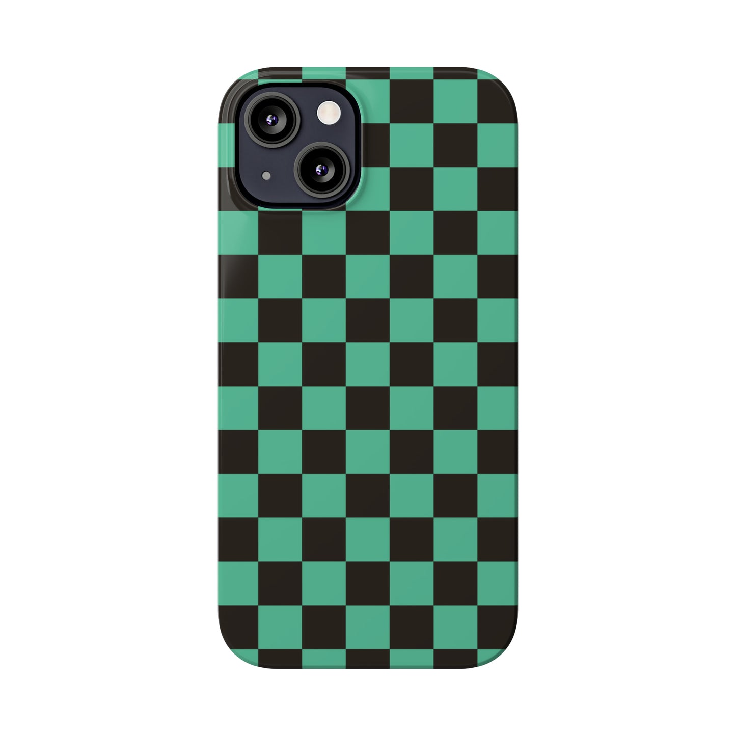 Green Checkers Snap Case