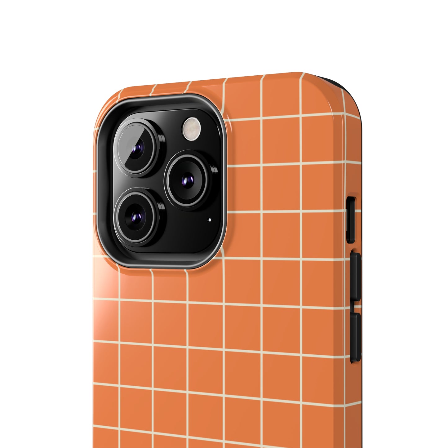 Tangerine Grid Tough iPhone Case