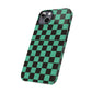 Green Checkers Snap Case