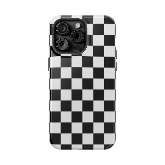 Black and white checks MagSafe Tough Case