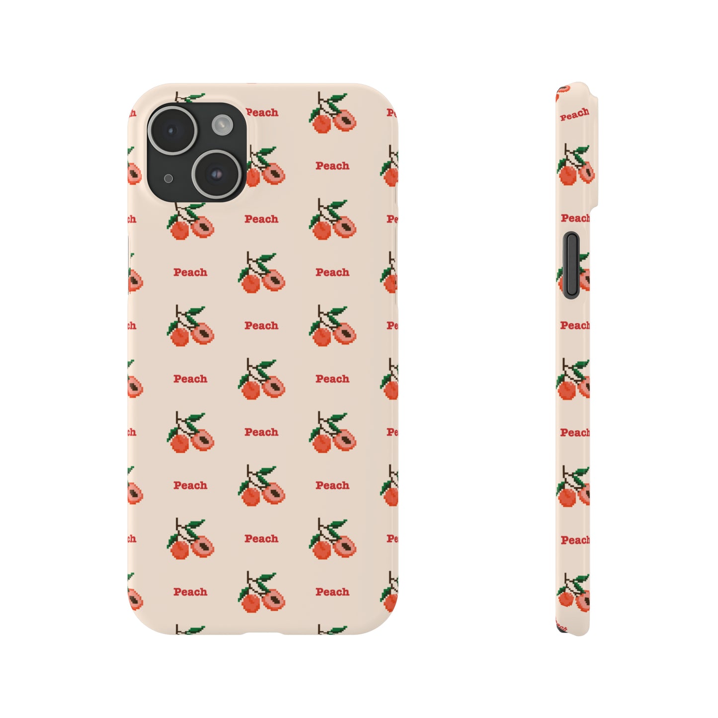 Pixelated Peach Snap Case