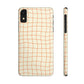 Soft Beige Dizzy Grid Snap Case