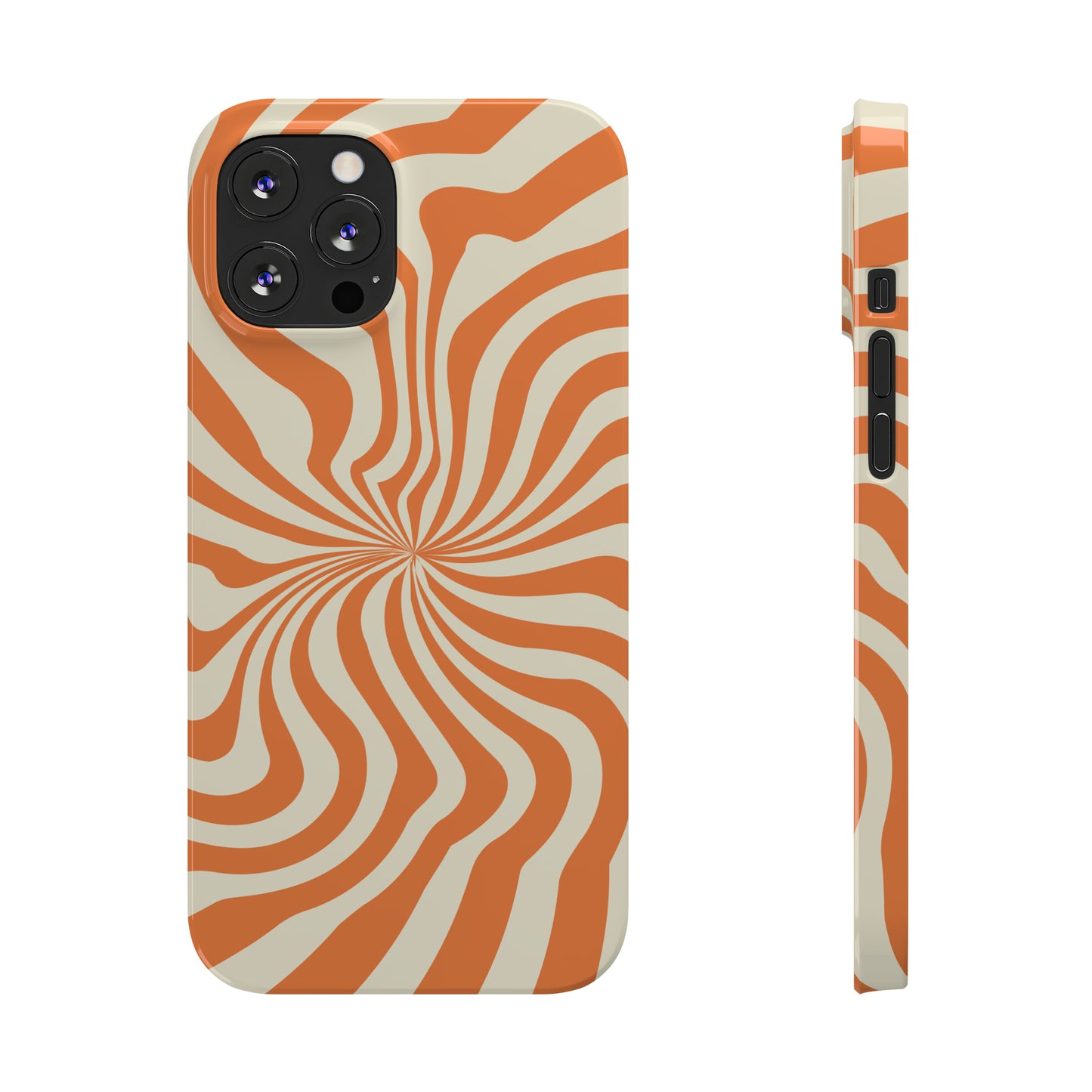 Orange Dizzy Spiral Snap Case