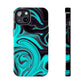 Aqua liquid marble pattern Tough Case