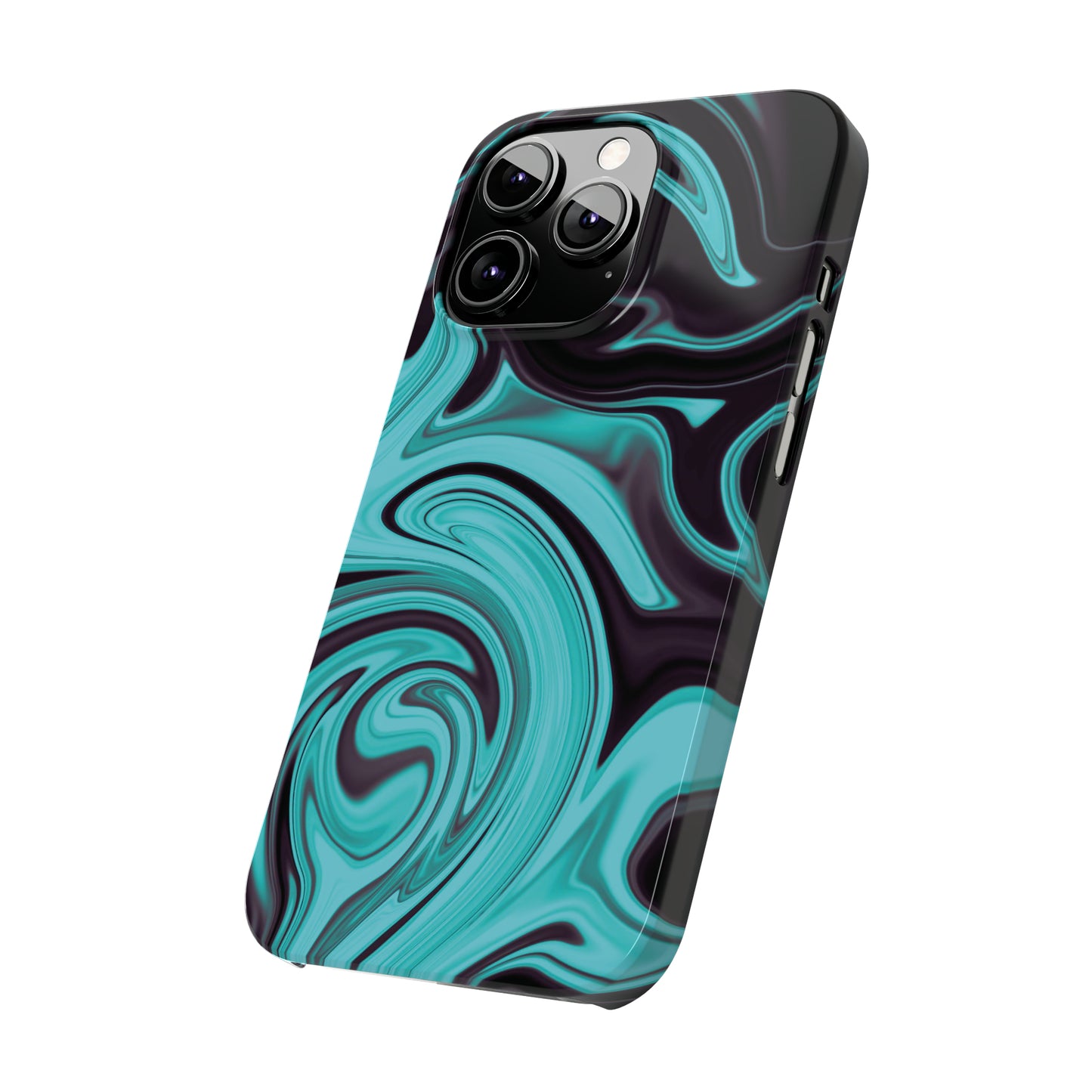 Aqua liquid marble pattern Snap Case