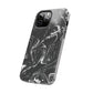 Grey & White liquid paint pattern Tough Case