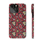 Red Snake Skin Snap Case