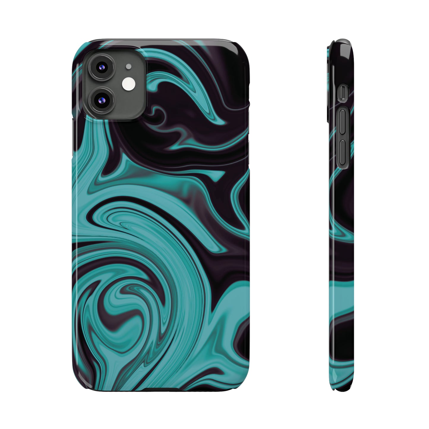 Aqua liquid marble pattern Snap Case