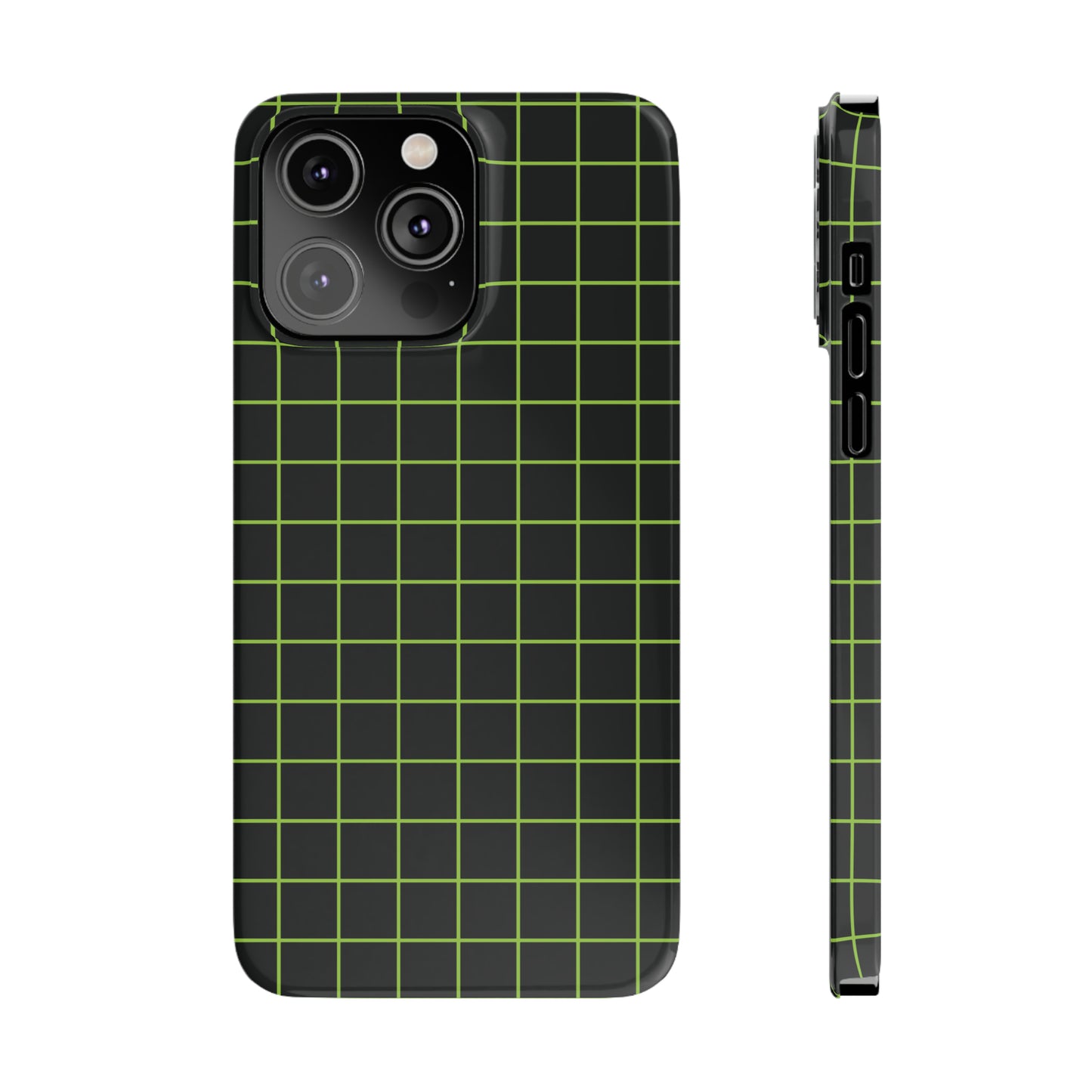 Green Grid Snap Case