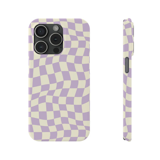 Lavender Crazy Checkers Snap Case