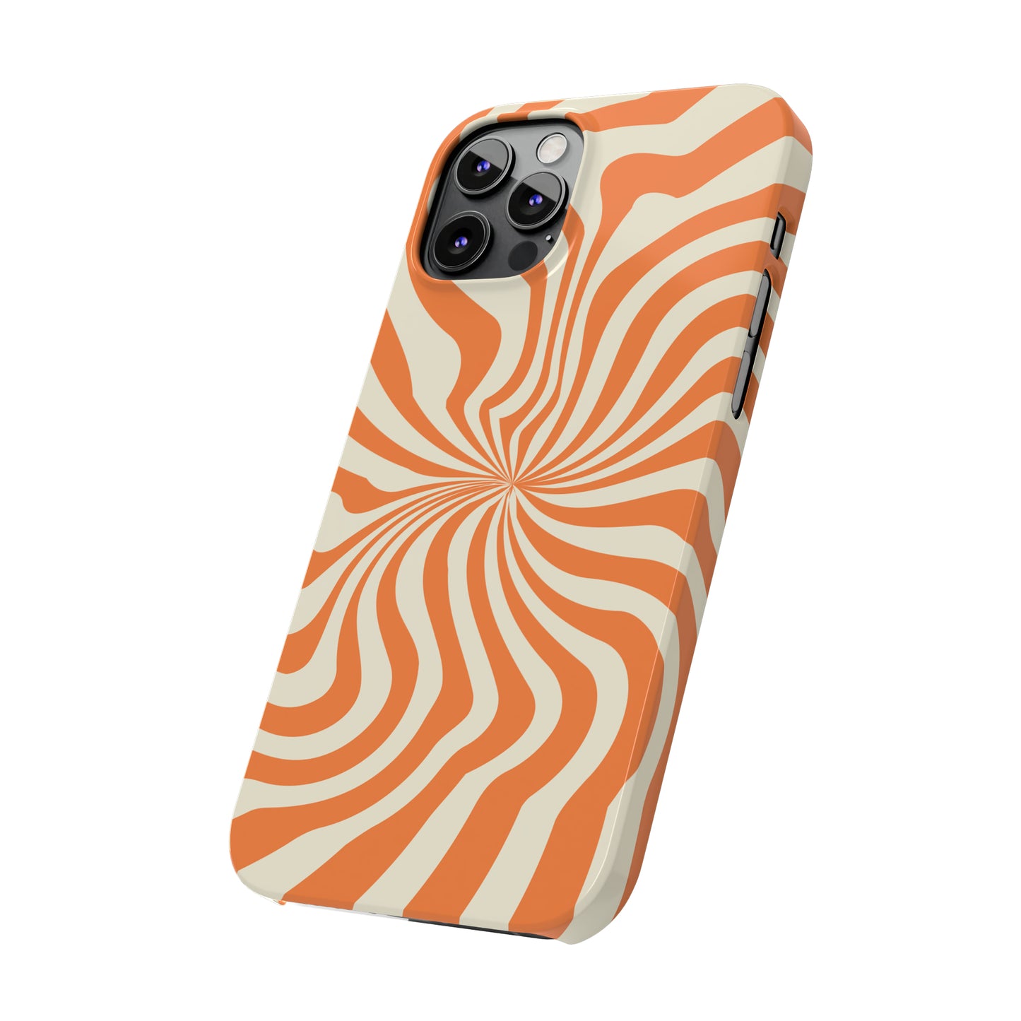 Orange Dizzy Spiral Snap Case