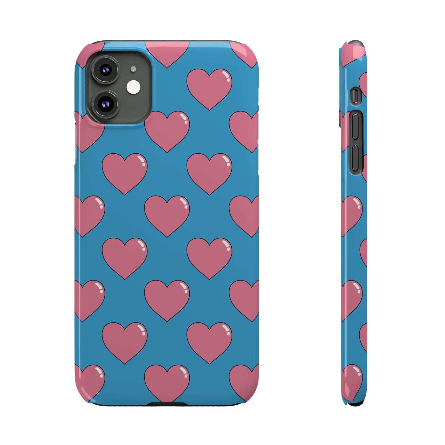 Bubblegum Heart Snap Case