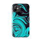 Aqua liquid marble pattern Tough Case