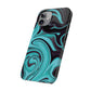 Aqua liquid marble pattern Snap Case