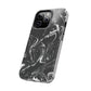 Grey & White liquid paint pattern Tough Case