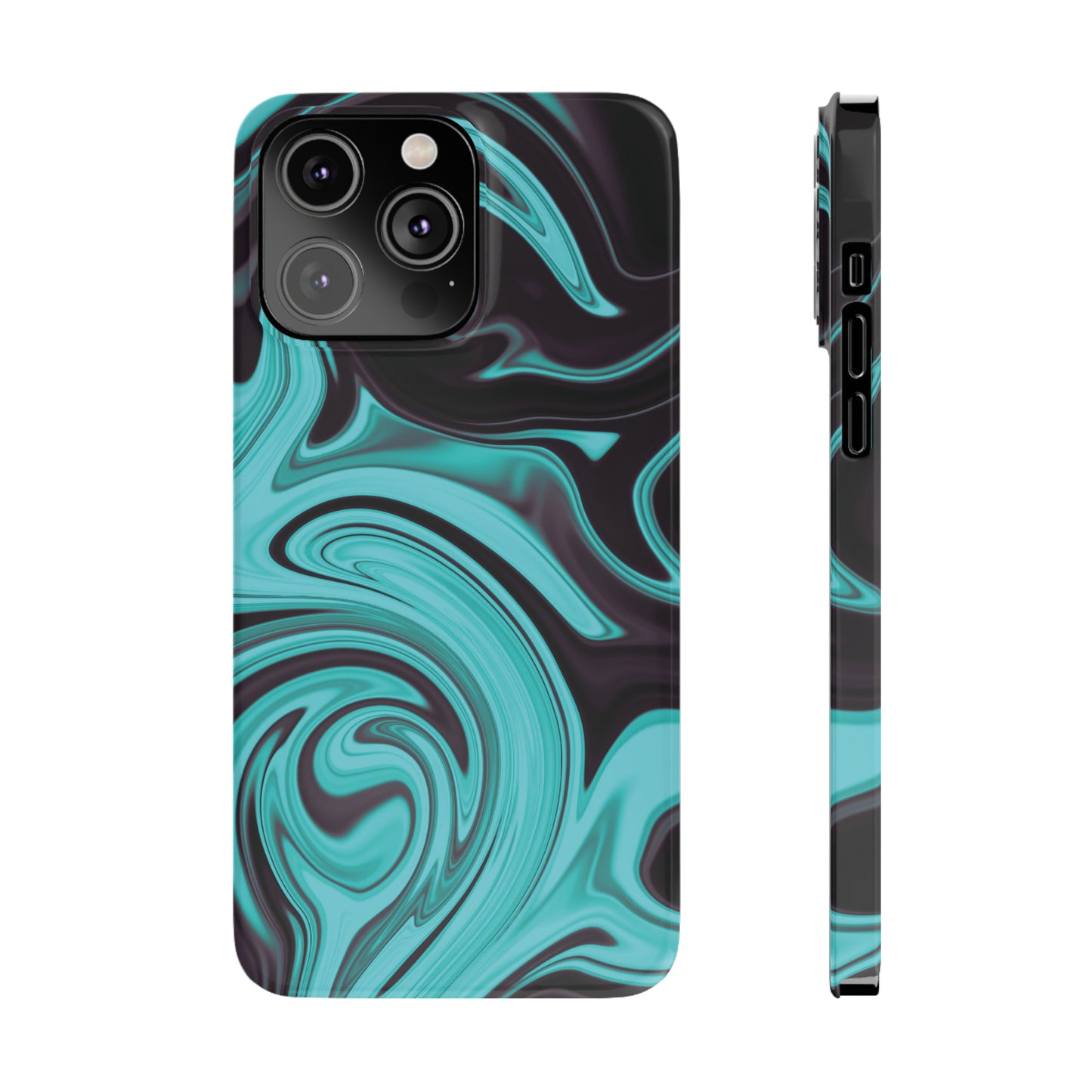 Aqua liquid marble pattern Snap Case