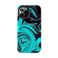 Aqua liquid marble pattern Tough Case