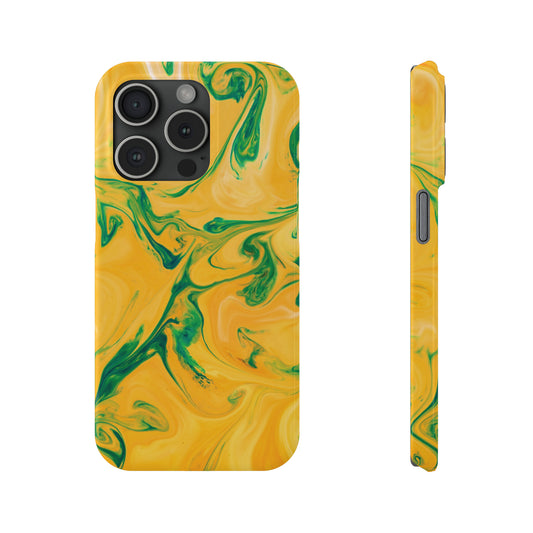 Lime Liquid marble Snap Case