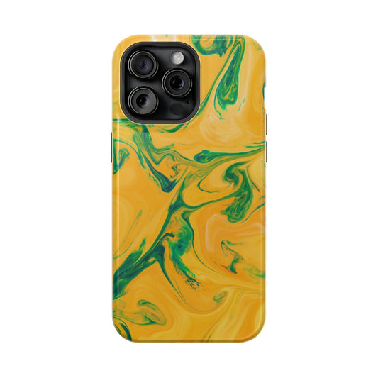 Lime Liquid marble MagSafe Tough Case