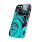 Aqua liquid marble pattern Tough Case