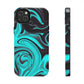 Aqua liquid marble pattern Tough Case