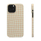 Soft Beige Dizzy Grid Snap Case