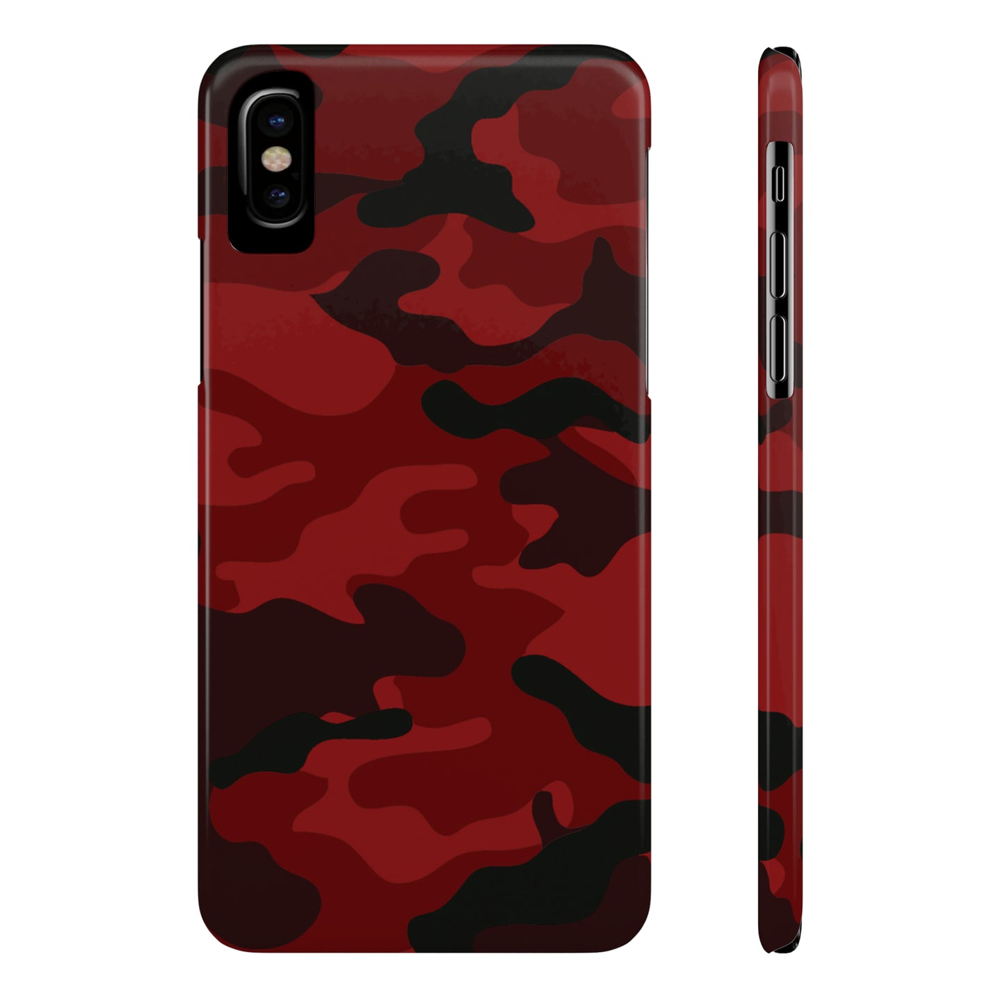 Red Camouflage Snap Case