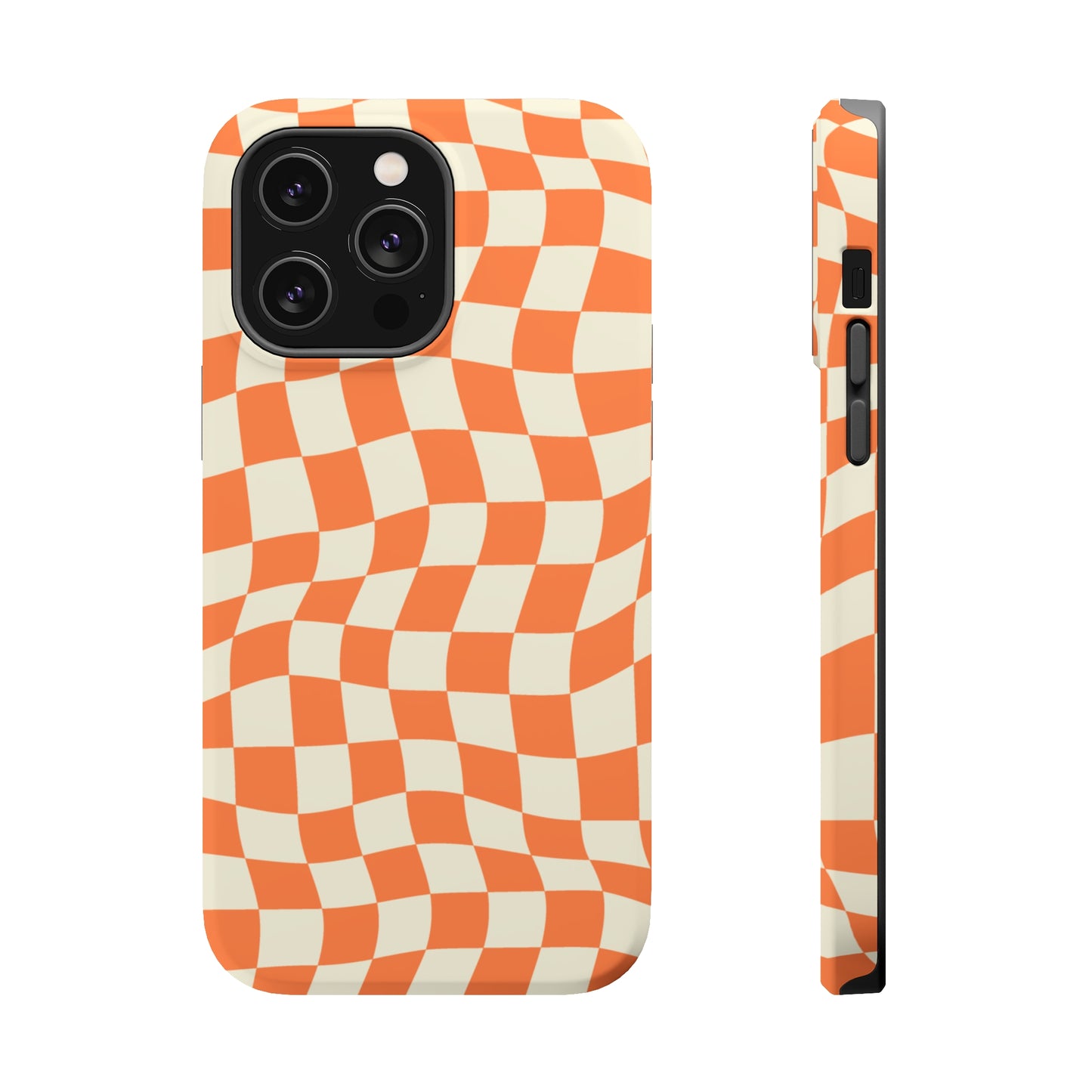 Retro Orange Peel Crazy Checkers MagSafe Tough Case