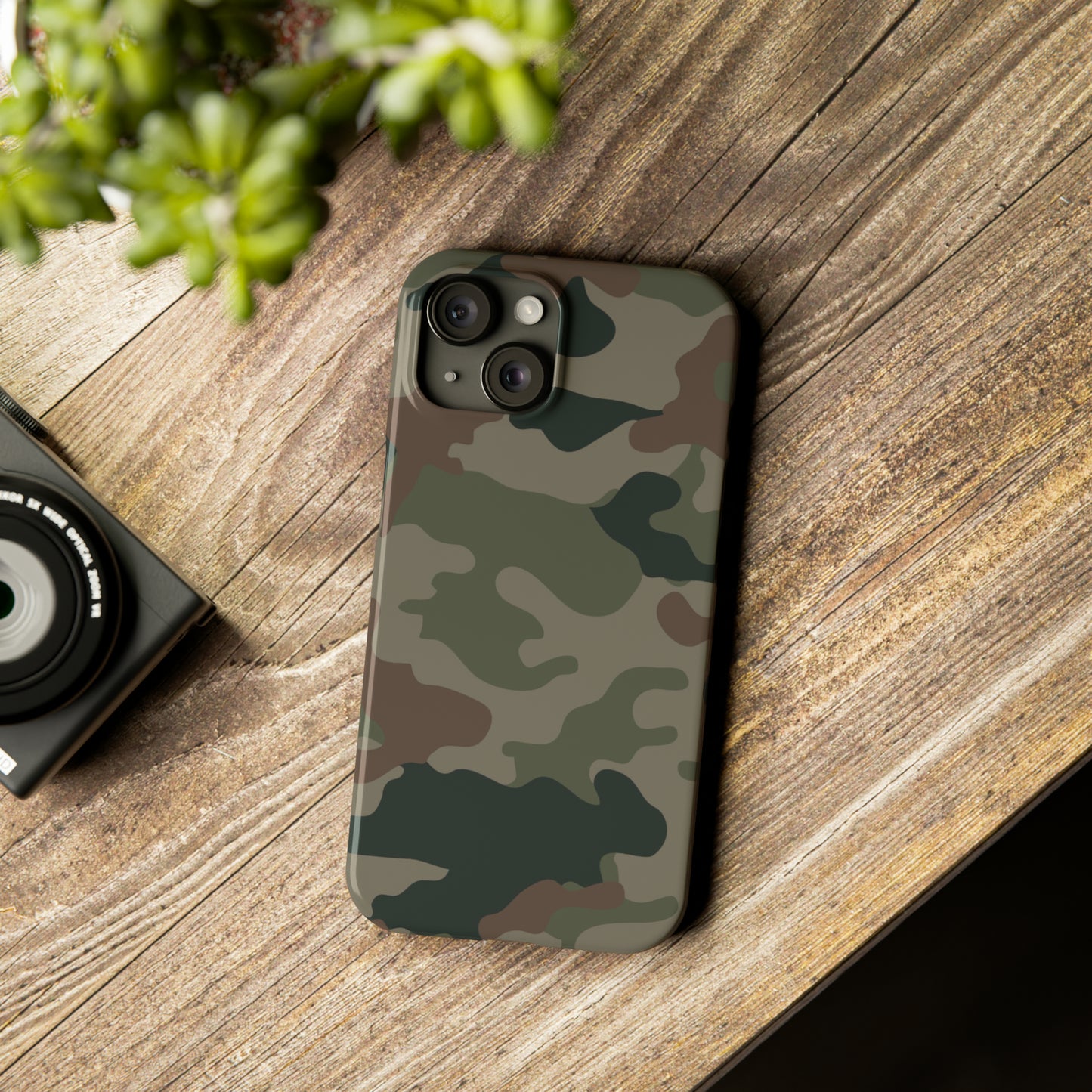 Dark Camouflage Snap Case