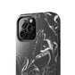 Grey & White liquid paint pattern Tough Case