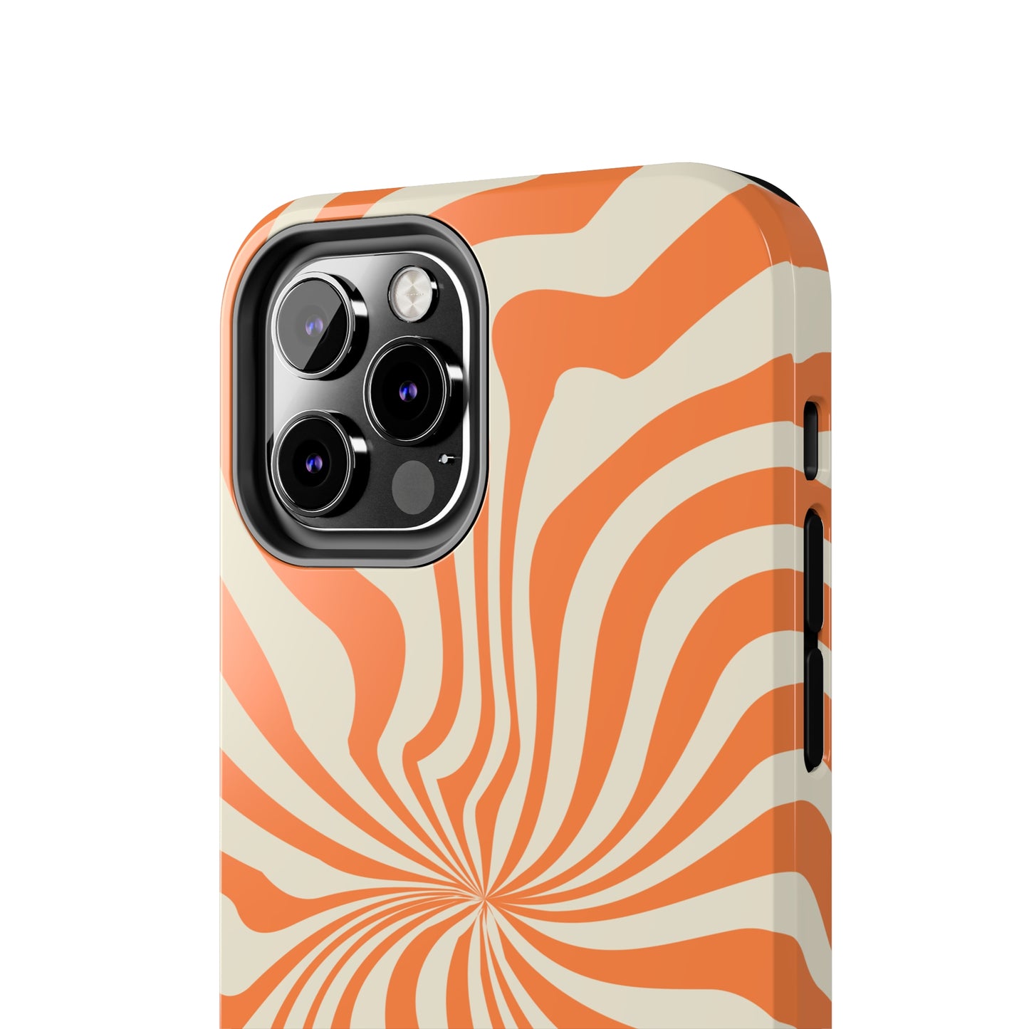 Orange Dizzy Spiral Tough iPhone Case