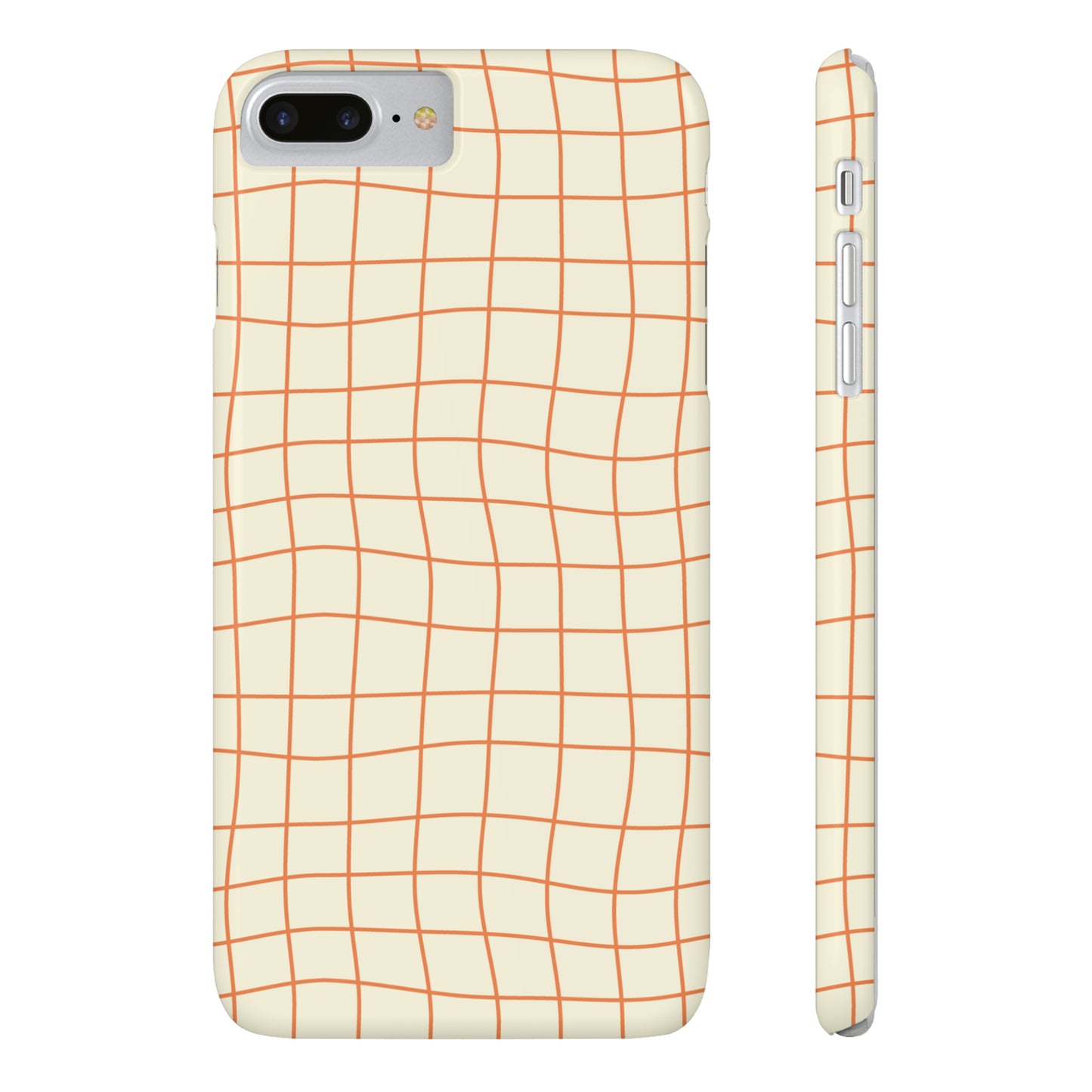 Soft Beige Dizzy Grid Snap Case