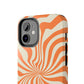 Orange Dizzy Spiral Tough iPhone Case