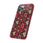 Red Snake Skin Snap Case