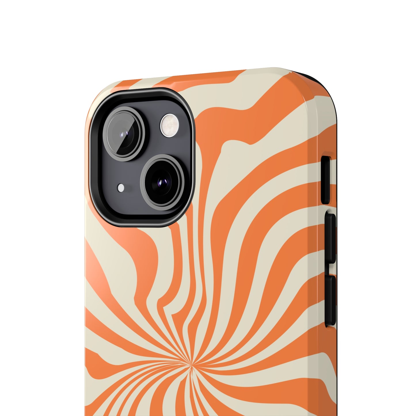 Orange Dizzy Spiral Tough iPhone Case