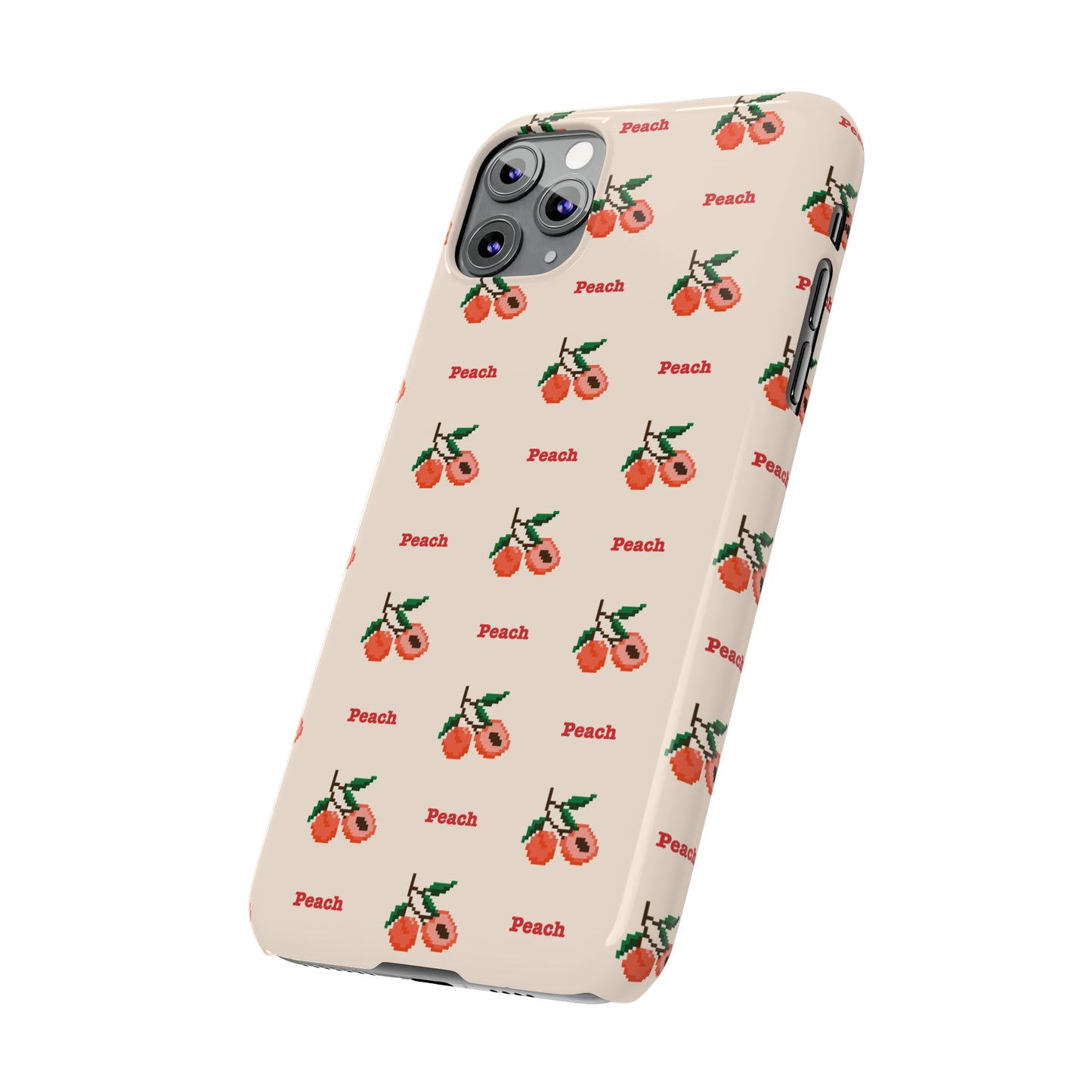 Pixelated Peach Snap Case