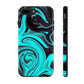 Aqua liquid marble pattern Tough Case