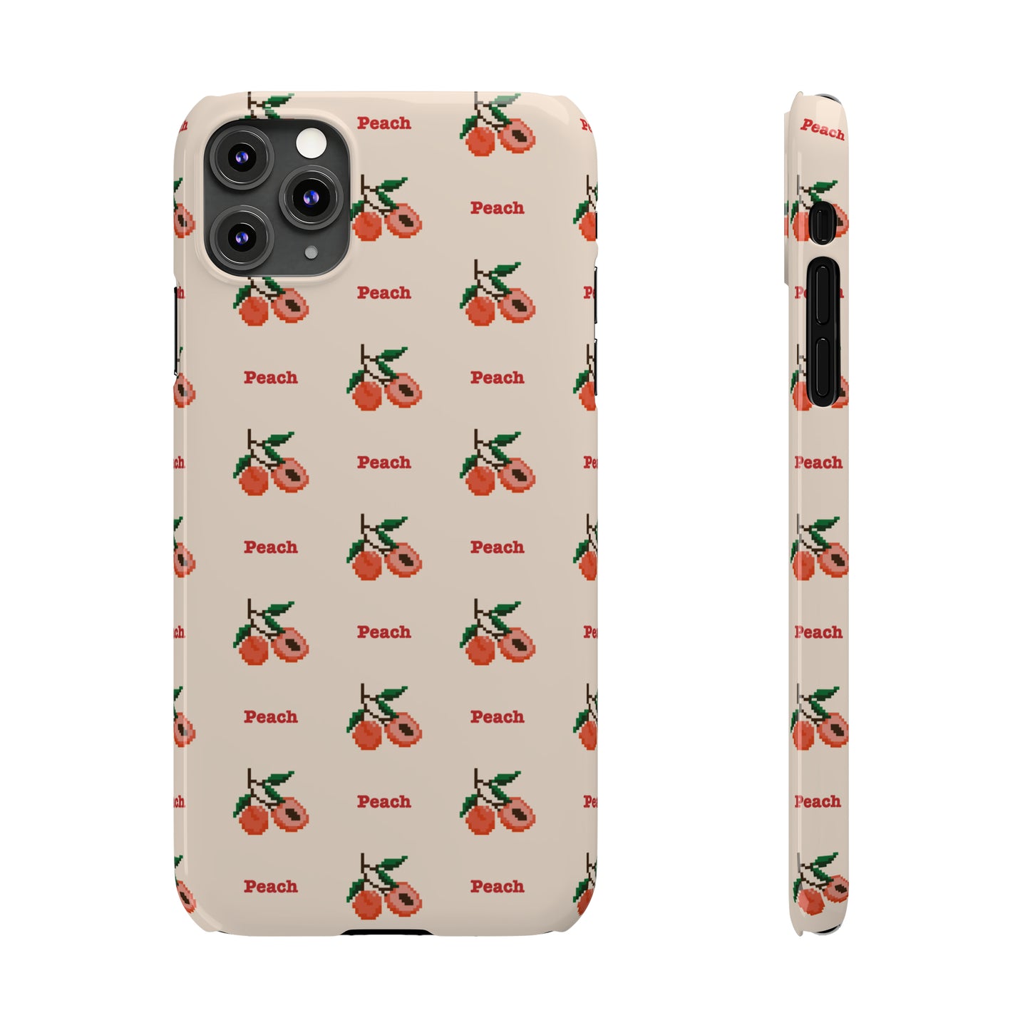 Pixelated Peach Snap Case